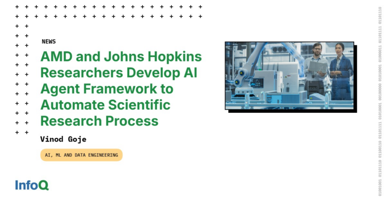 Alt Text: "A researcher using AMD Johns Hopkins AI research tools on a computer, symbolizing automated scientific processes and efficiency."