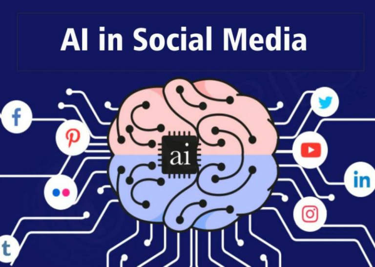 Alt Text: "AI-driven tools shaping social media, featuring a smartphone with automated chatbot messages, symbolizing the artificial intelligence impact on social media."