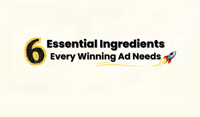 "Infographic by Savannah Sanchez outlining six create successful advertisement ingredients, featuring key ad strategies for social media success."