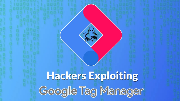 **Alt Text:** A hacker injecting malware via Google Tag Manager to steal credit card data, highlighting cybersecurity threats on eCommerce sites.