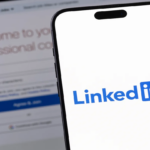 "Smartphone displaying LinkedIn app with highlighted settings, symbolizing LinkedIn Premium data AI training concerns, privacy, and cybersecurity."