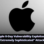 Alt Text: "Smartphone displaying a security warning about a secret Apple software vulnerability exploited by hackers before Apple's fix."